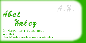 abel walcz business card