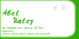 abel walcz business card